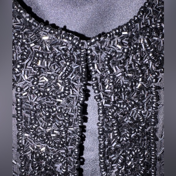 Vintage Laurence Kazar silk, beaded Jacket size PM - Picture 6 of 8